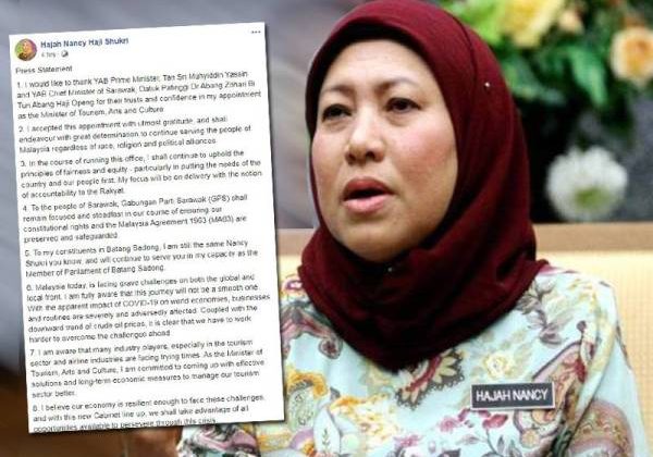 Nancy nekad berbakti kepada rakyat, negara