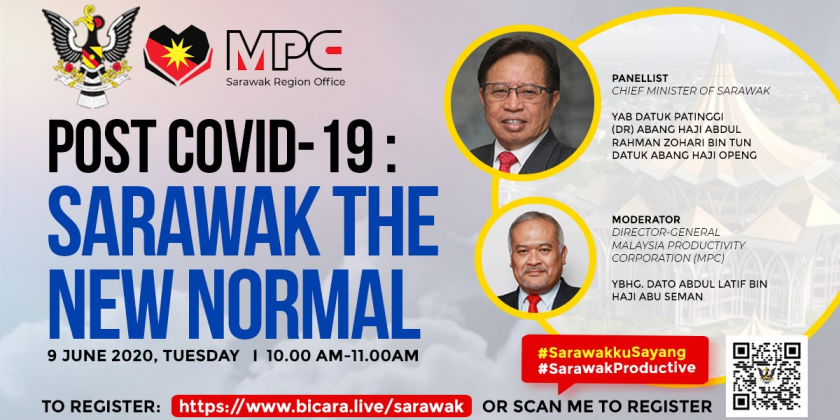 Abang Jo Akan Lancarkan ‘Sarawak Productive’ Menerusi Webinar 9 Jun Ini