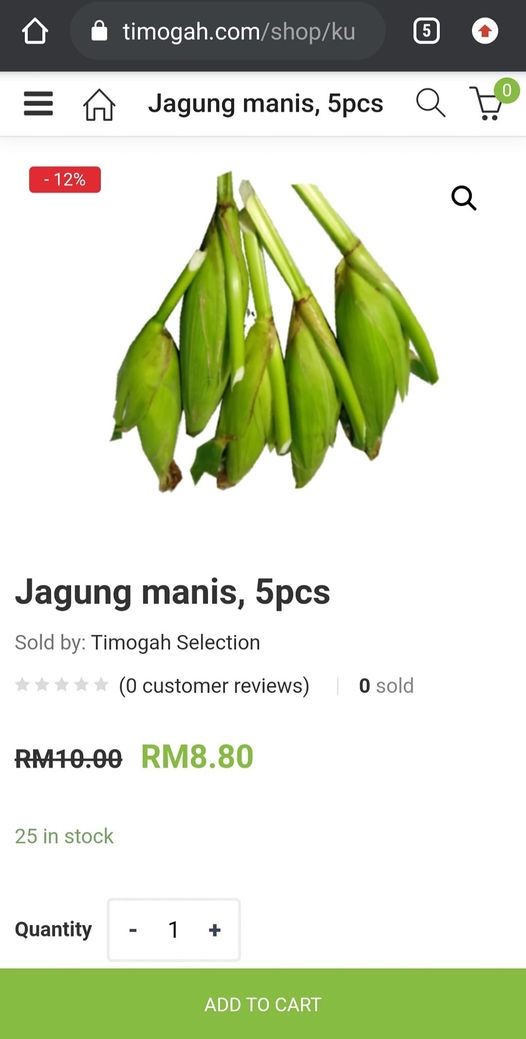 JAGUNG MANIS , 5 BIJI = RM8.80 ON SALE !!! .  ORDER SINI UNTUK DELIVERY.