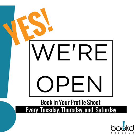 WE’RE OFFICIALLY BACK & OPEN for your profile shoots! 
@bookdacademy studio at P…