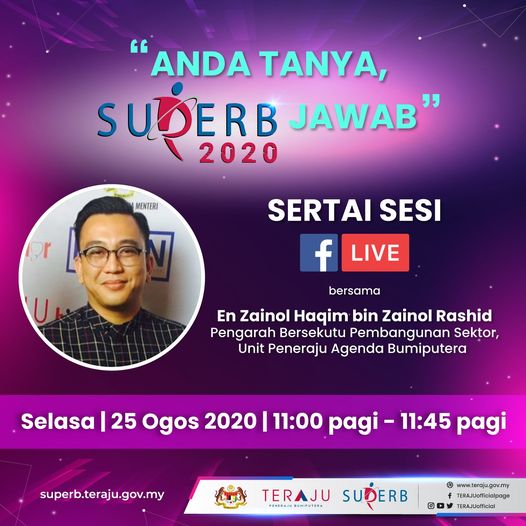 Anda ada persoalan tentang SUPERB 2020? Jom sembang bersama Encik Zainol Haqim, …