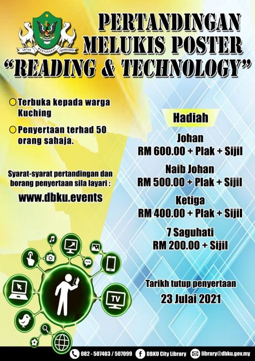 Jom sertai Pertandingan Melukis Poster “Reading & Technology”!!! Sila klik …