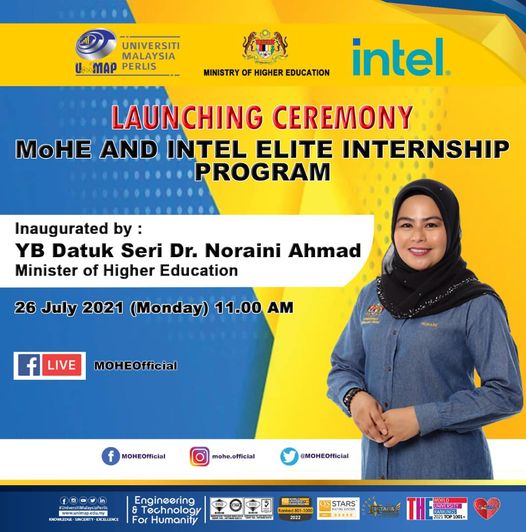 MAJLIS PERASMIAN MOHE AND INTEL ELITE INTERNSHIP PROGRAM MUSIM KETIGA TAHUN 2021…