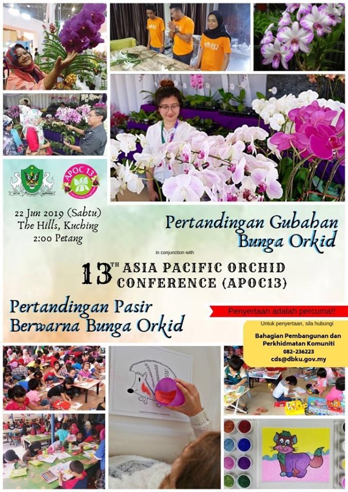 Pertandingan Gubahan Bunga Orkid dan Pertandingan Pasir Berwarna Bunga Orkid bersempena 13th Asia Pacific Orchid Conference (APOC13)