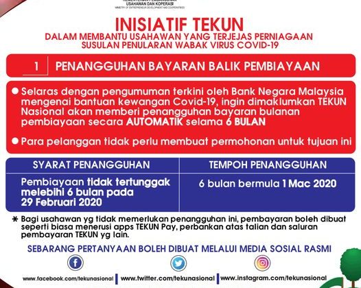 [TERKINI] Penangguhan bayaran balik pembiayaan secara AUTOMATIK selama 6 bulan…