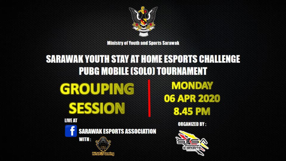 SARAWAK YOUTH STAY AT HOME ESPORTS CHALLENGE 
 PUBG MOBILE (SOLO) Grouping Sessi…